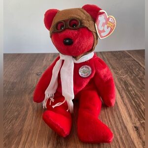 3 FOR $25: Authentic TY Beanie Babies Bearon the Aviation Bear, 2003. NWT